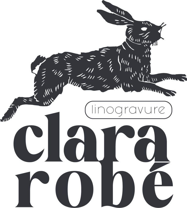 Clara Robe linogravures logo