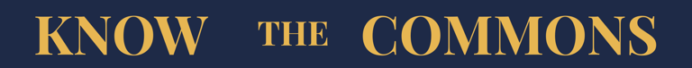 Know The Commons. logo