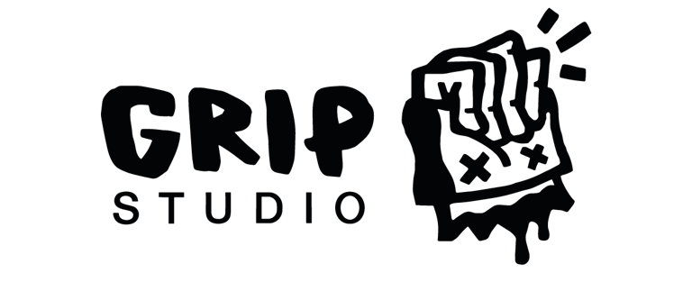 Serigrafía manual y Merch de calidad - Grip Studio logo