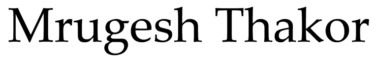 Mrugesh Thakor - Writer, Director, Producer, Editor logo