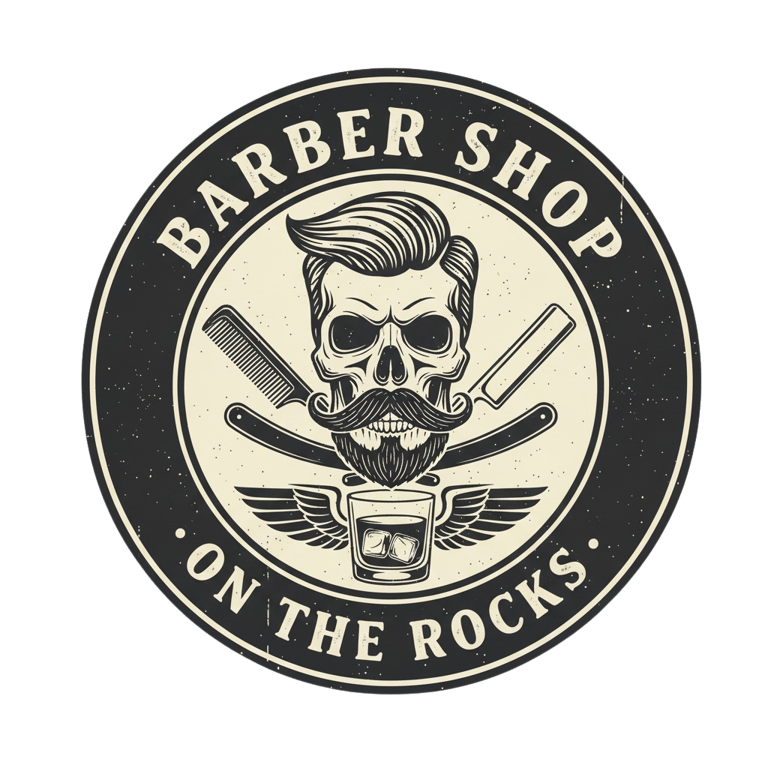 Barber Shop on the rocks logo