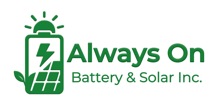 Always on battery and solar inc logo