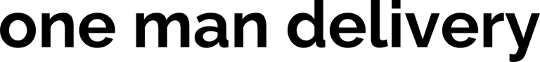 One man delivery service logo