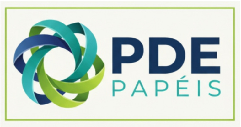 PDE beneficiamento de produtos de papel logo
