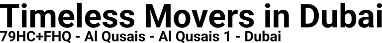 Timeless Movers in Dubai logo