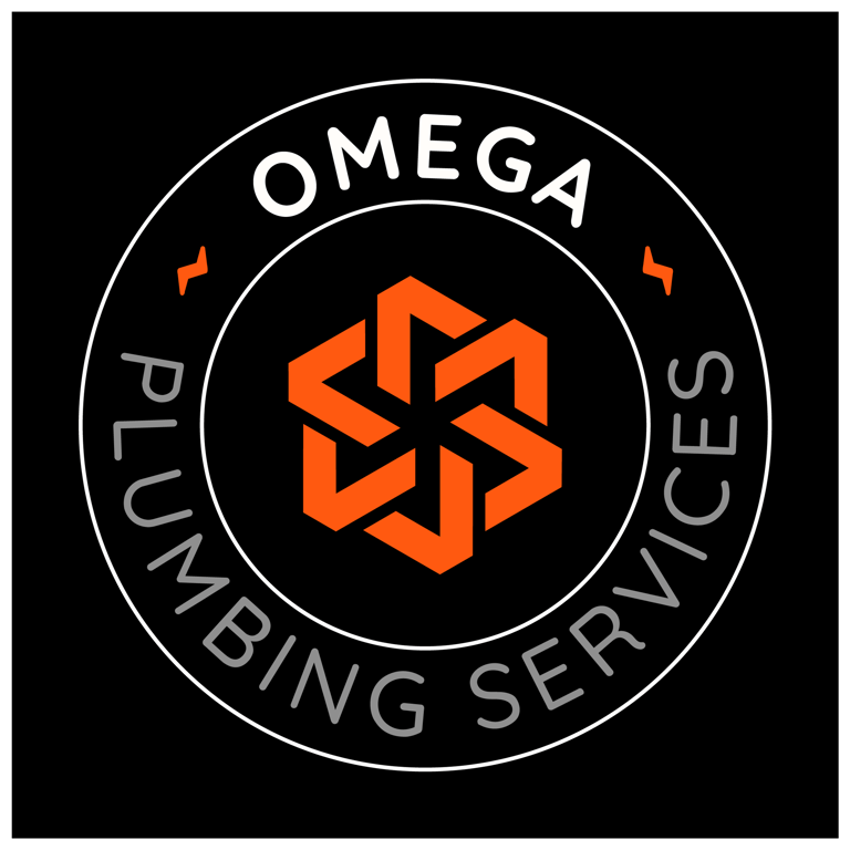 Omega Plumbing Services. Residential and Commercial Plumbing. New, Remodel, and Service. Bathroom remodeling.  logo