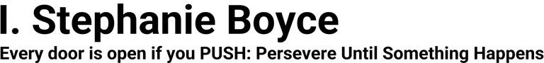 I. Stephanie Boyce logo