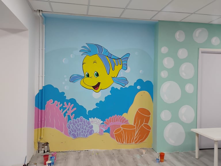 Pictură perete Mica Sirenă Disney.