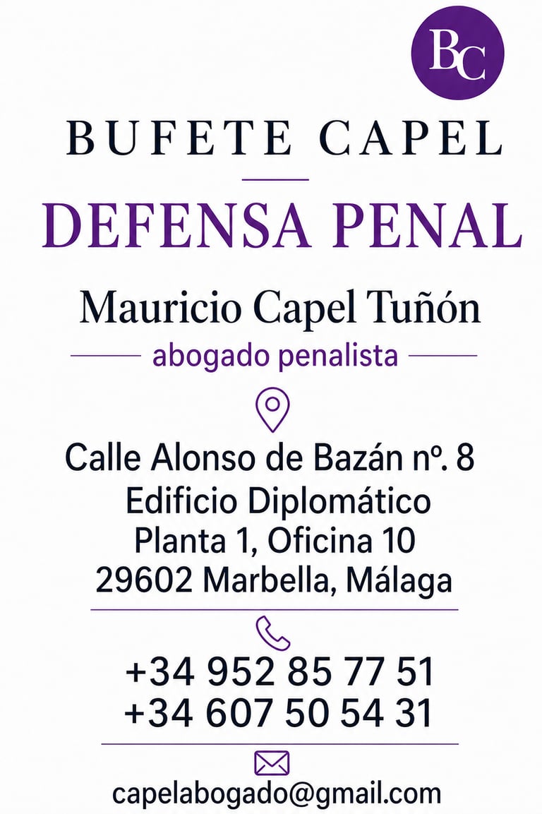 BUFETE CAPEL | DEFENSA PENAL EFICAZ Y PERSONALIZADA | MARBELLA - MÁLAGA - CAMPO DE GIBRALTAR logo