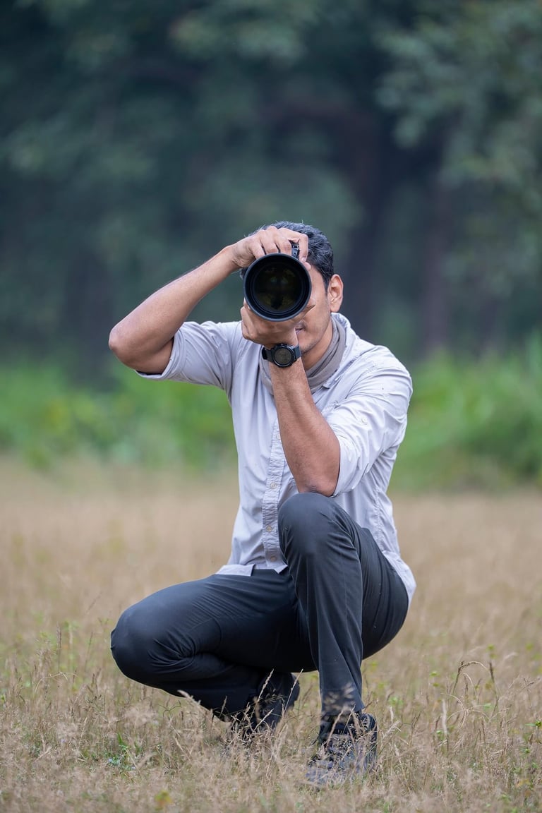 Ashish Tirkey on a Content creation photoshoot India