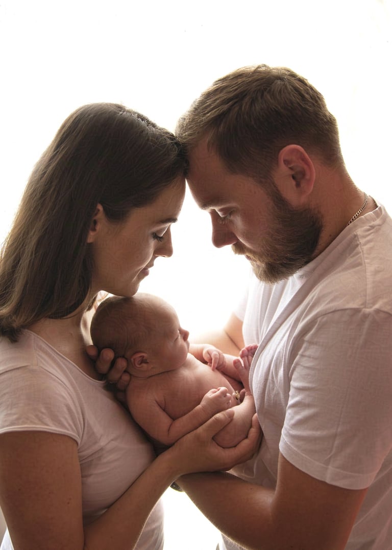 Naturalna sesja noworodkowa z rodzicami Bielsko-Biała – Joanna Sordyl Fotografia
