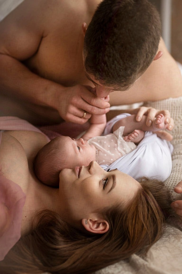 Bezpieczna sesja noworodkowa w studio Joanna Sordyl Fotografia Andrychów.