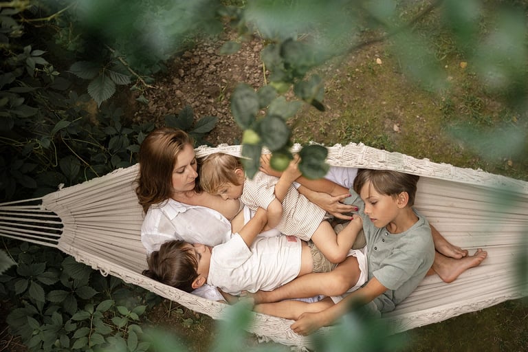 Wspólne chwile sesja na hamaku