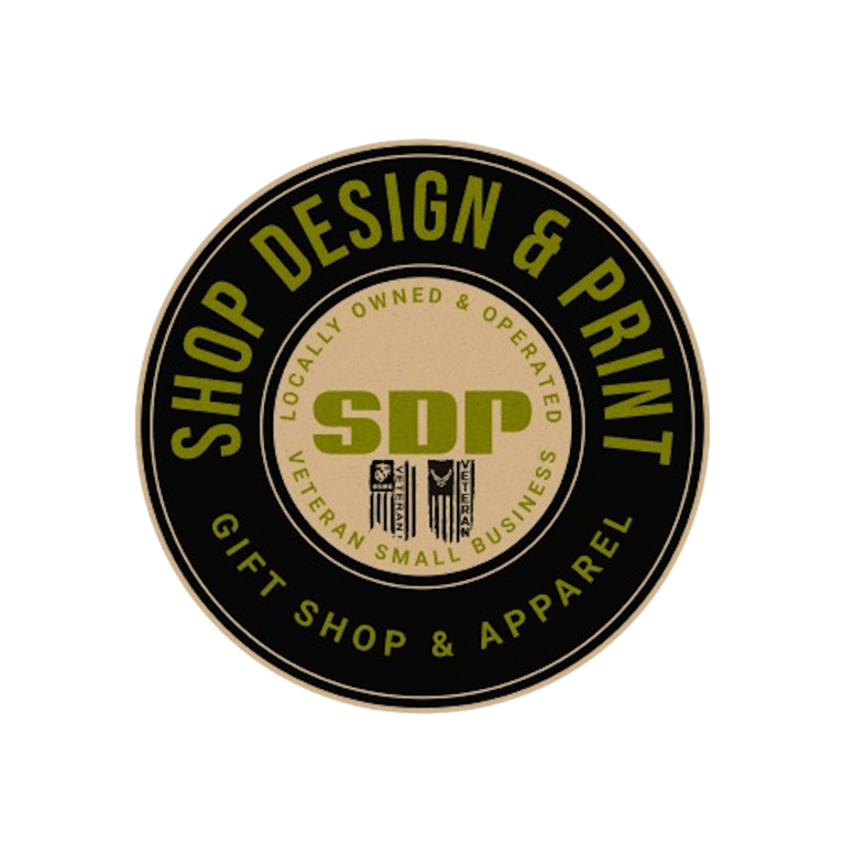 SHOP DESIGN AND PRINT logo