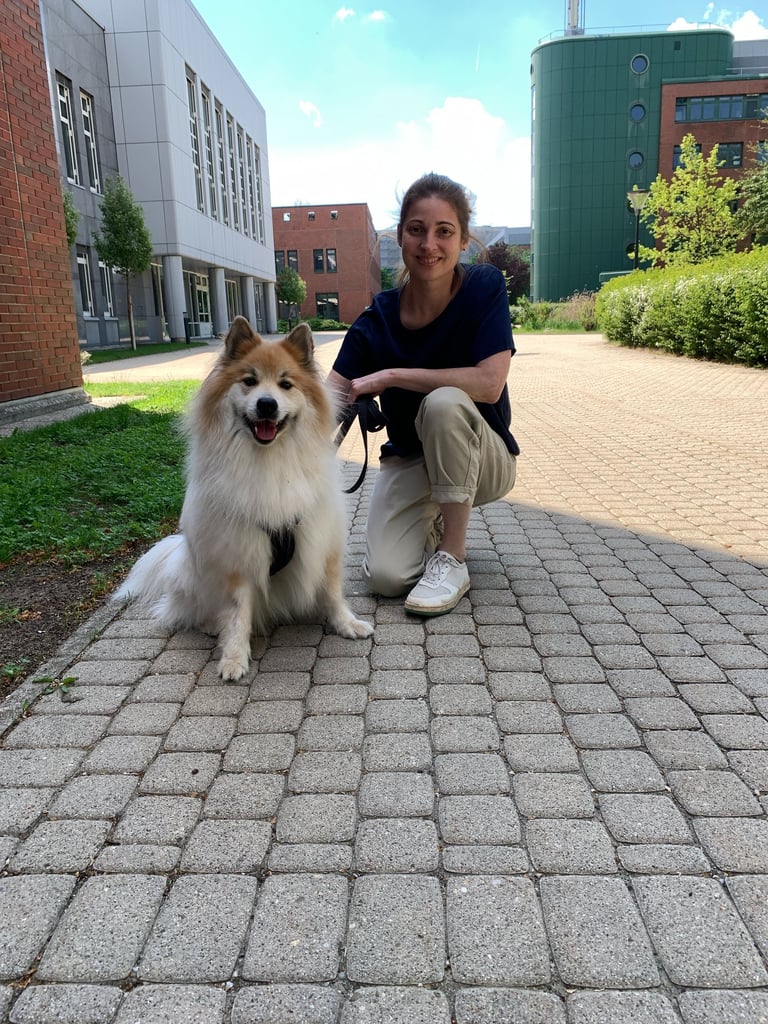 Das bin ich Barbara mit Hund Beau