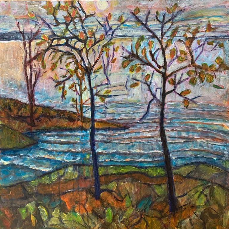 Autumn, Puget Sound, Oil on Canvas