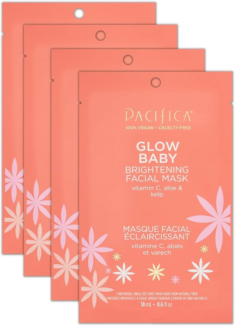 Pacifica Glow Baby Brightening Facial Mask with vitamin C and aloe for glowing skin.