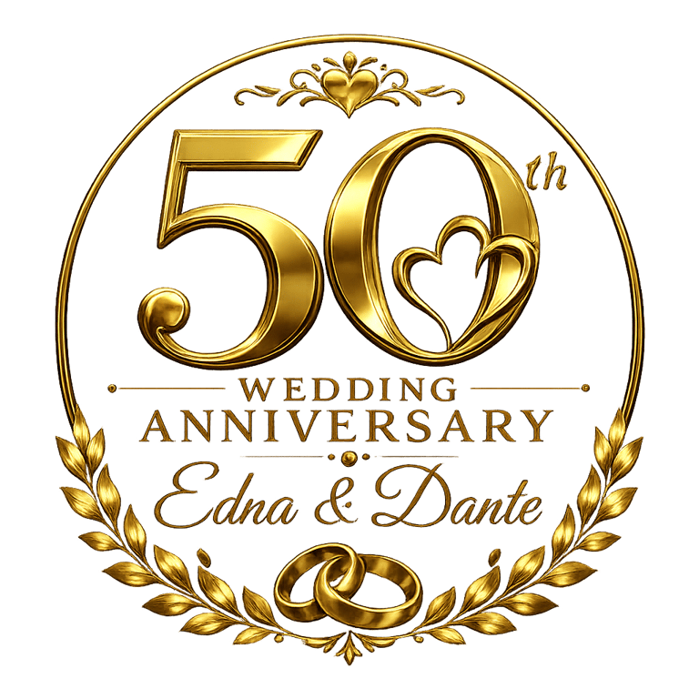 Edna & Dante 50th Anniversary logo
