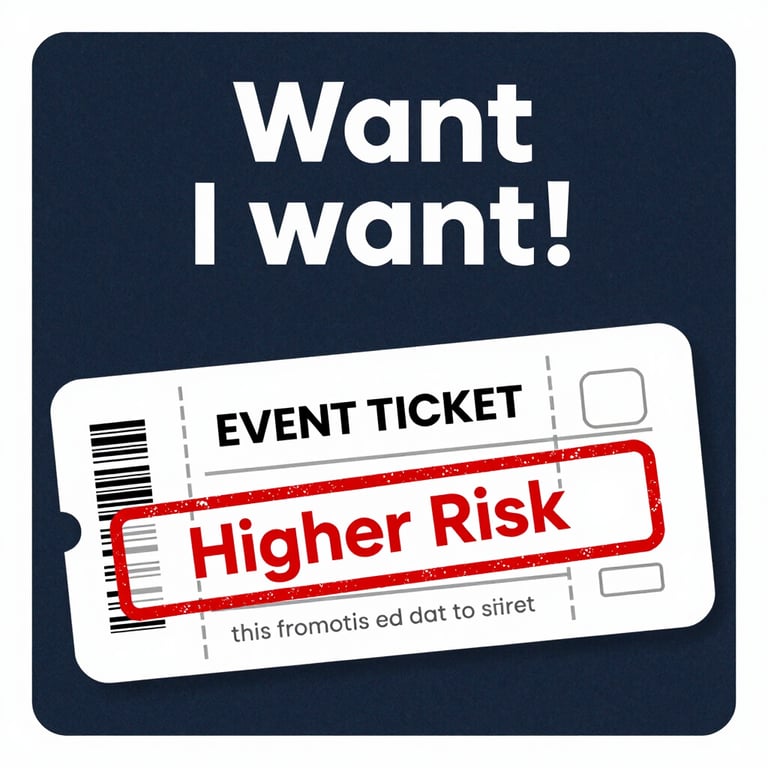 Visual showing a broken ticket symbolizing fake or duplicated tickets.