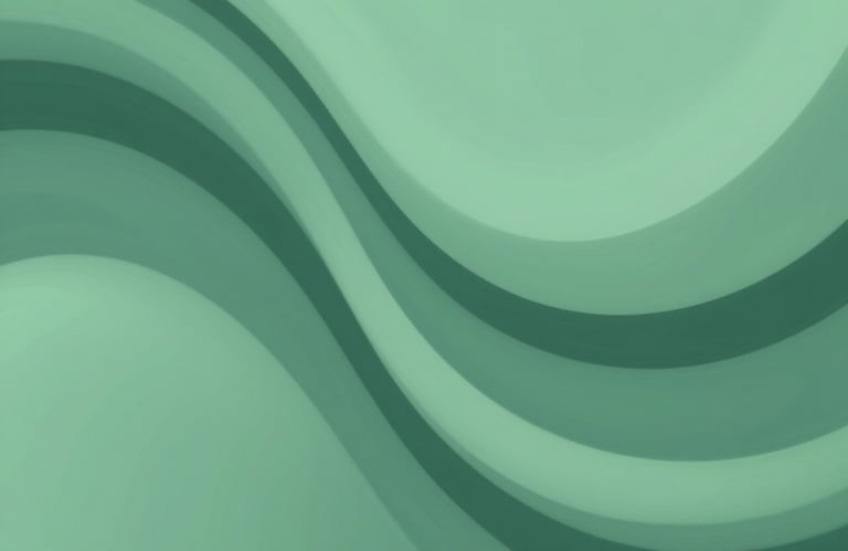 Abstract artwork showing flowing lines in #5DA399 and #A7D9D3, suggesting the untangling of thoughts and a path toward wellness and peace.