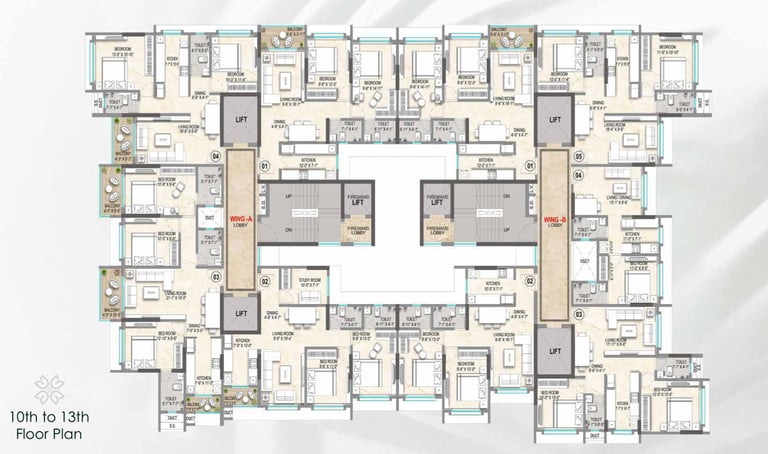 FLOOR PLANS EMPIRE GREENS DAHISAR EAST, EMPIRE GREENS SV ROAD, DAHISAR EAST