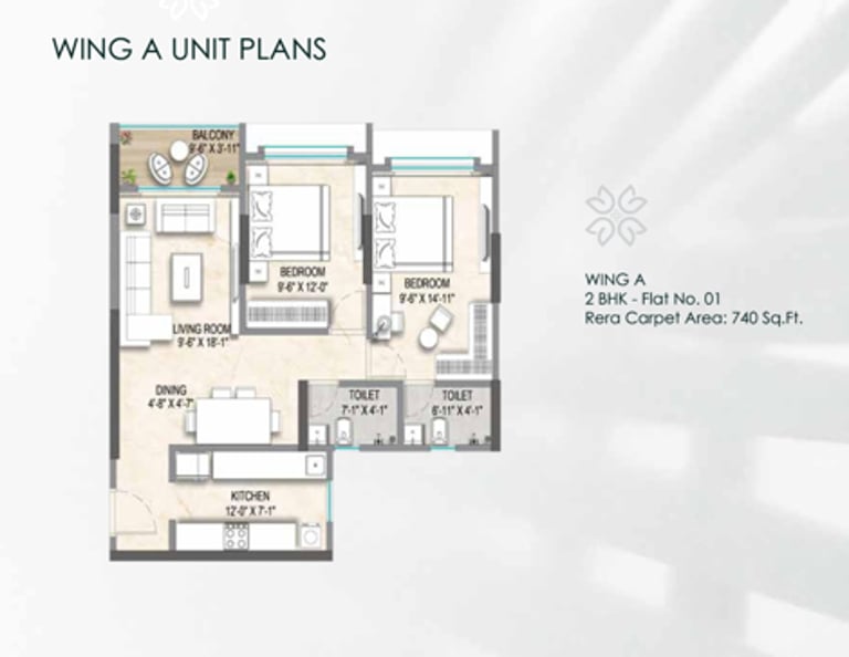 FLOOR PLANS EMPIRE GREENS DAHISAR EAST, EMPIRE GREENS SV ROAD, DAHISAR EAST