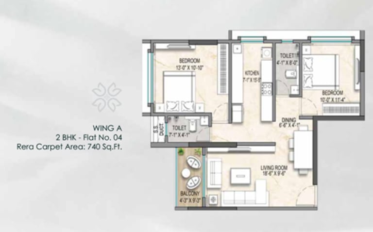 FLOOR PLANS EMPIRE GREENS DAHISAR EAST, EMPIRE GREENS SV ROAD, DAHISAR EAST