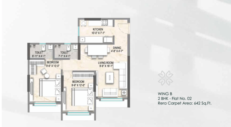 FLOOR PLANS EMPIRE GREENS DAHISAR EAST, EMPIRE GREENS SV ROAD, DAHISAR EAST