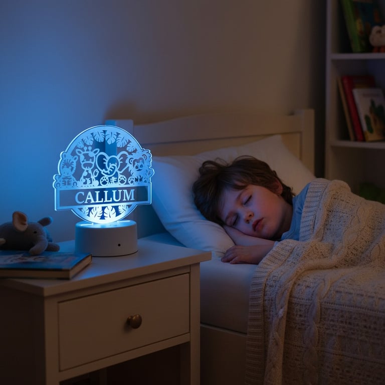 A personalised safari animal night light