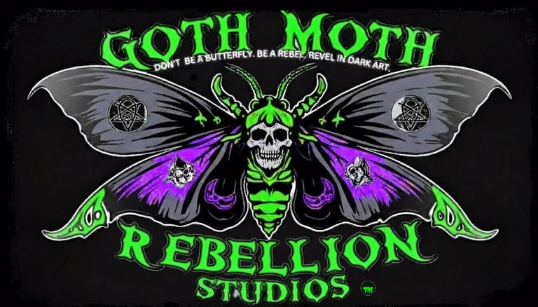 Goth Moth Rebellion Studios logo