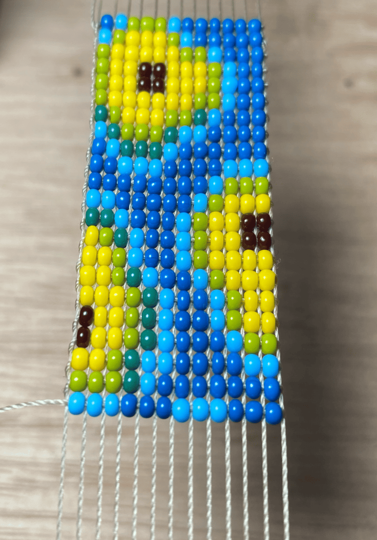 manilla en proceso azul y verde