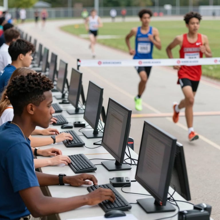 A clipboard with a checklist and stopwatch representing meet regulations.