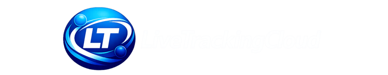 Hero headline: “Track Everything in Real Time.”  Subheadline: “Monitor orders, drivers, and assets across your own and third‑party networks.”  Call‑to‑action buttons: “Start Tracking” and “Contact Sales”  Sections: About, Services, Integrations, Live Map, Contact logo