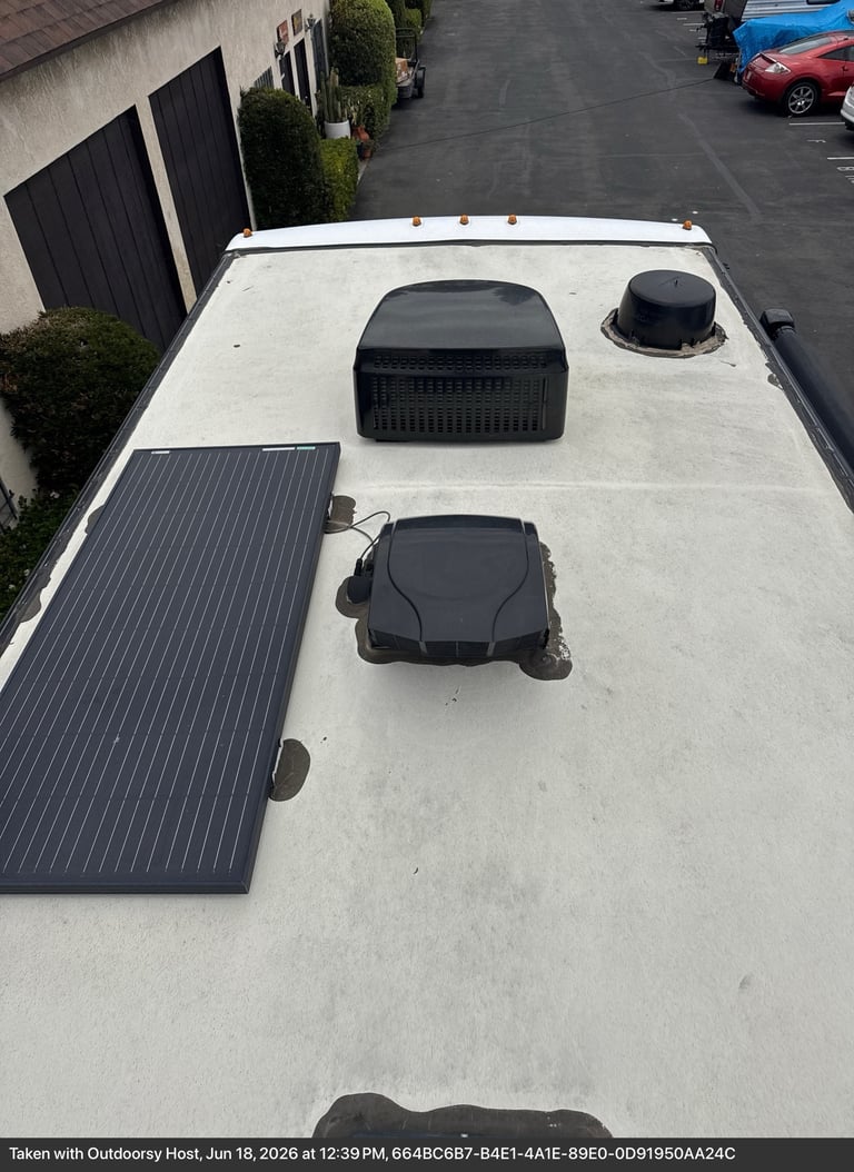 RV roof air conditioner inspection and repair in Orange County, CA