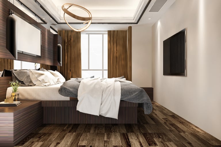 Pose de parquet et travaux de peinture d'un appartement à Chessy
