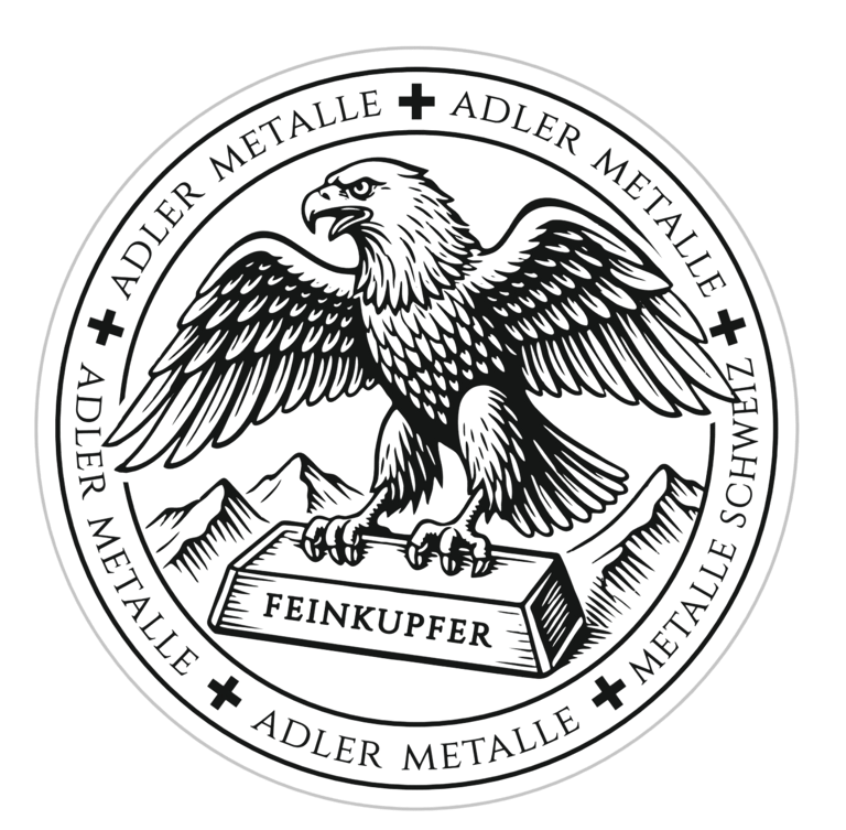 Kupferbarren Adler Metalle Schweiz logo