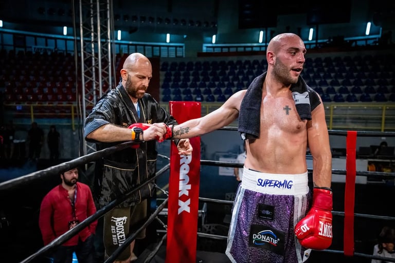 Miguel Bachi con il coach Yari Flammia