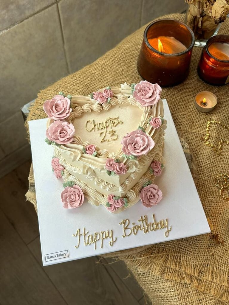 Vintage cake de cumpleaños