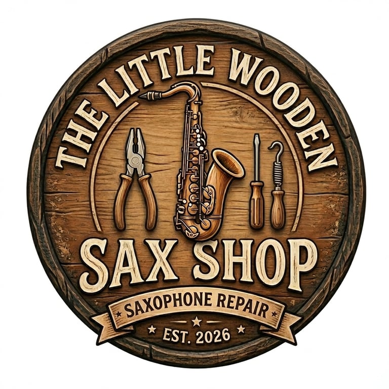 The Little Wooden Sax Shop logo