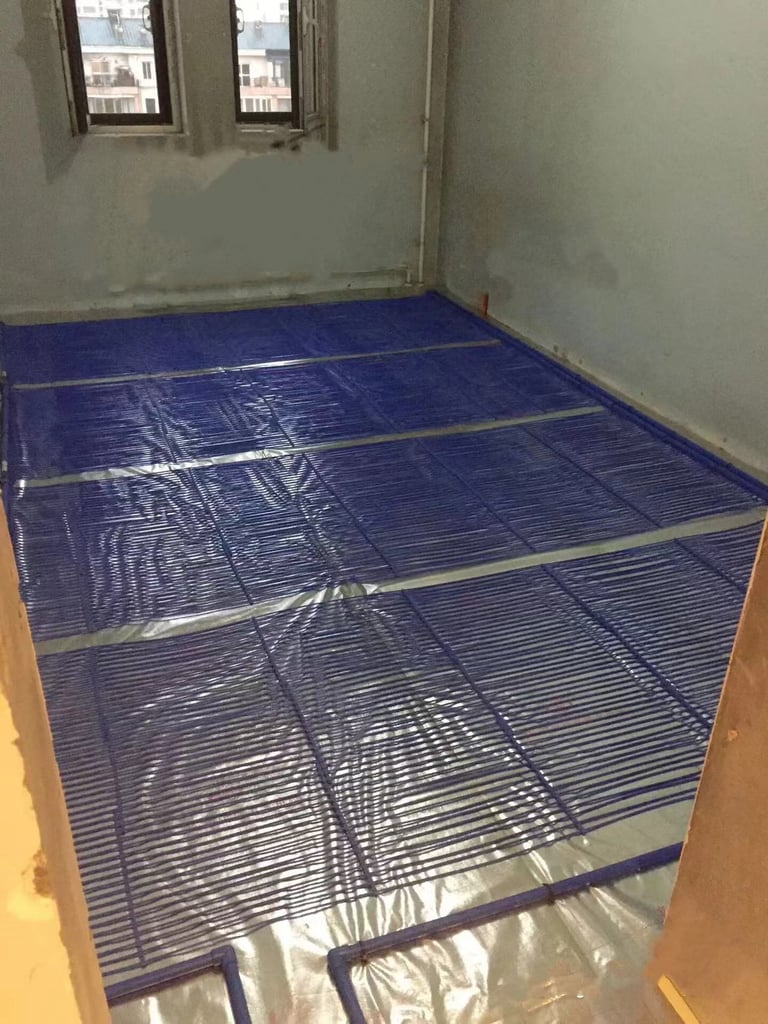 capillary tube mats underfloor heating system installation