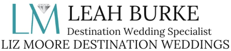 Leah with Liz Moore Destination Weddings logo
