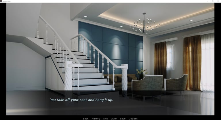 The mostly white interior of an elegant house featuring a white staircase