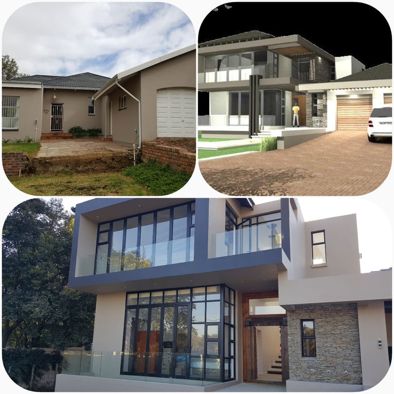 J3 Construction home renovation, transforming traditional home into modern residence