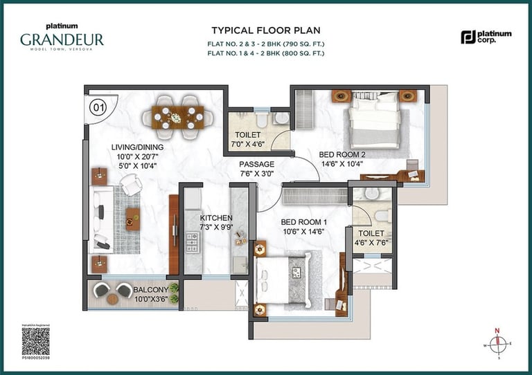 FLOOR PLAN PLATINUM GRANDEUR ANDHERI WEST, PLATINUM GRANDEIR VERSOVA ANDHERI WEST