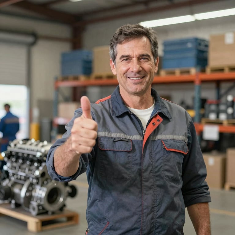 YND Autopart representative showing thumbs up