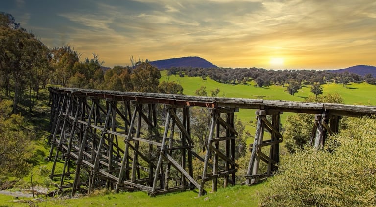 High Country Railtrail trestle bridge