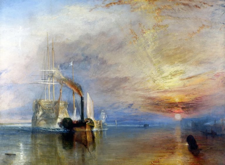 "The Fighting Temeraire", oil on canvas, , JMW Turner, 1839