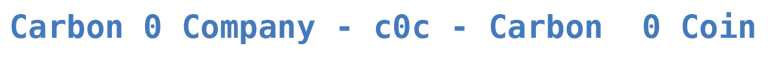 Carbon 0 Company - C0C - Carbon 0 Coin logo