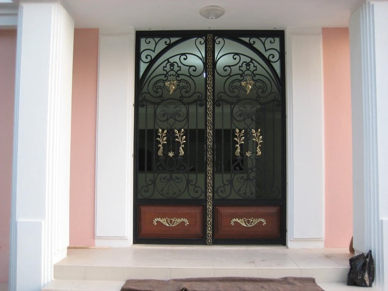 Porte d'entrée en fer forgé | Demirci Salah Usta
