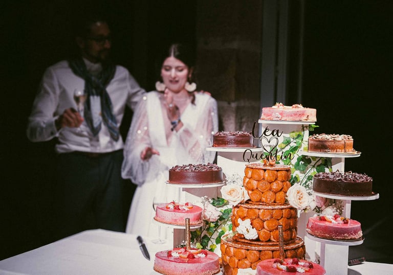 photo de mariage gateau soirée